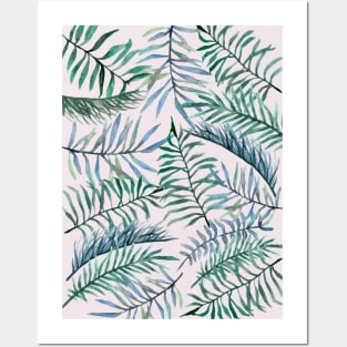 Green Tropical Leaves Posters and Art